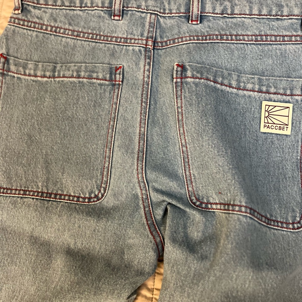 Rassvet Light Blue Men varsity Straight Denim Trousers